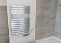 Electric rail radiator for towels fitted with a hotel with no gas