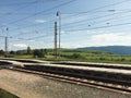 Electric railway in poprad czech repbulic gateway to the mountains Royalty Free Stock Photo