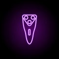 electric razor neon icon. Elements of web set. Simple icon for websites, web design, mobile app, info graphics Royalty Free Stock Photo