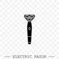 Electric razor vector icon. electric shaving machine symbol. Rotary shaver, electric razor