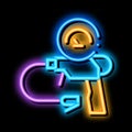 electric repair tool neon glow icon illustration