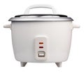Electric rice cooker isolated on white Royalty Free Stock Photo
