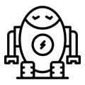 Electric robot icon outline vector. Future android