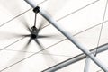 Electric roof fan and the white canvas roofing Royalty Free Stock Photo