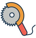 Electric saw, Carpentry Isolated Vector Icon can be easily modified or edit