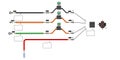 Electric scheme. Assembly diagram. Vector image.