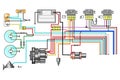 Electric scheme. Assembly diagram. Vector image.