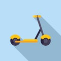 Electric scooter cycle icon flat vector. Bike transport Royalty Free Stock Photo