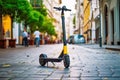 Electric scooter, eco alternative transport, AI Generated