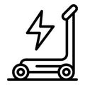 Electric scooter icon, outline style Royalty Free Stock Photo