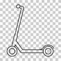 Electric scooter icon, urban flat eco friendly transport, vehicle vector illustration