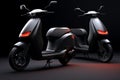 Electric scooter, these sleek and compact vehicle, powered by electric motor, offer a convenient and efficient way to navigate Royalty Free Stock Photo