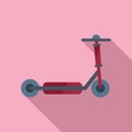 Electric scooter wheel icon flat vector. Kick transport Royalty Free Stock Photo