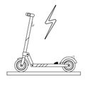 Electric scooter on a white background Royalty Free Stock Photo