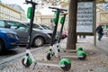 Electric Scooters from the company Lime in Prague