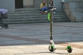 electric scooters, which are the solution for mobility in the cities, on the streets of Sofia