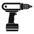 Electric screwdriver drill icon simple