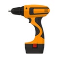 Electric screwdriver in flat design