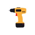 Electric screwdriver icon flat style Royalty Free Stock Photo