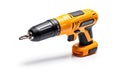 Electric Screwdriver Tool on White Background