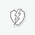 Electric Security Logo concept sticker icon