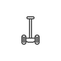 Electric segway line icon