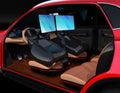 Electric self-driving SUV car interior design