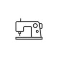 Electric sewing machine line icon