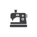 Electric Sewing machine vector icon