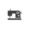 Electric sewing machine vector icon