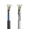 Electric shielded cable with cooper wires Royalty Free Stock Photo