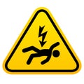 Electric shock danger sign Royalty Free Stock Photo