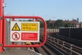 Electric shock hazard no entry or trespassing sign Royalty Free Stock Photo