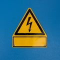 Electric shock hazard sign