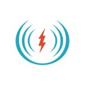 electric shock icon logo design vector. icon symbol for warning danger situation