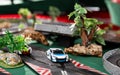 slot auto on the toy race track reader to play Royalty Free Stock Photo