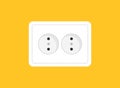 Electric socket icon in flat style. Connection symbol vector illustration on isolated background. Power socket sign business Royalty Free Stock Photo