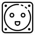 Electric socket icon, outline style Royalty Free Stock Photo