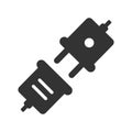 Electric socket plug connection icon isolated flat style design Royalty Free Stock Photo