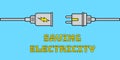 Saving electricity background Illustration