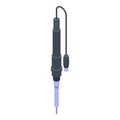 Electric soldering iron icon, isometric style