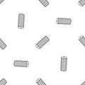 Electric spring coil pattern seamless vector Royalty Free Stock Photo