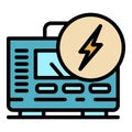 Electric stabilizer icon color outline vector