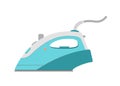 Electric steam iron isolated on white background. Cartoon flat style Royalty Free Stock Photo