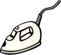 electric steam iron vector illustration