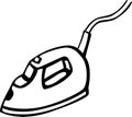 electric steam iron vector illustration