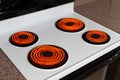 Electric Stove With Four Burners