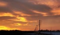 An electric sunset Royalty Free Stock Photo