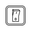 Electric switch icon. Indoor wall mount on off light or power switch symbol. Royalty Free Stock Photo