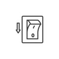 Electric switch line icon
